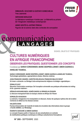 Communication et Langages N° 205, octobre 2020 : Localisations des théories, pratiques voyageuses