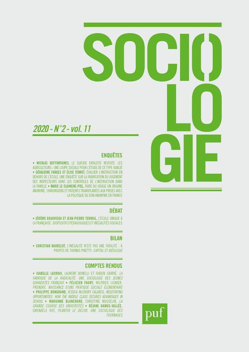 Sociologie N° 2, 2020