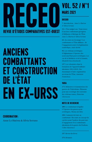 Revue d'études comparatives Est-Ouest Volume 52 N° 1, mars 2021 : Anciens combattants et constructio