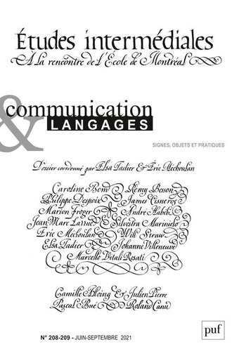 Communication et Langages N° 208-209, juin-septembre 2021 : Etudes intermédiales. A la rencontre de