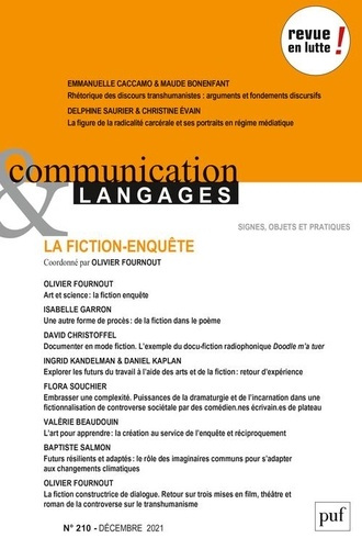 Communication et langages, 2021-4 (n° 210). La Fiction-Enquête