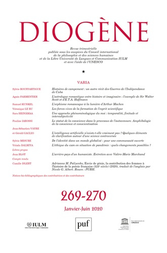 Diogène N° 269-270, 2020