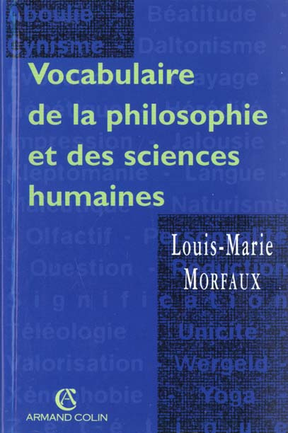 VOCABULAIRE DE LA PHILOSOPHIE ET DES SCIENCES HUMAINES