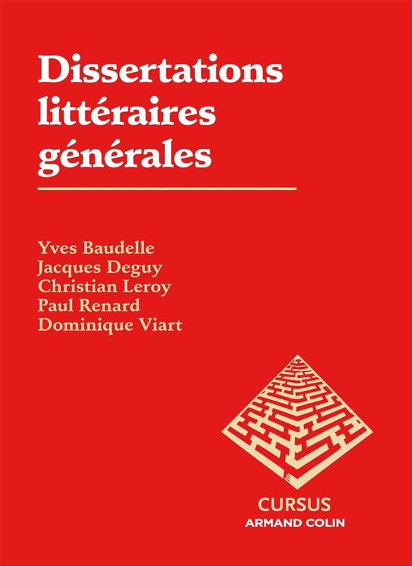 LITTERATURE OUVRAGES GENERAUX - T01 - DISSERTATIONS LITTERAIRES GENERALES