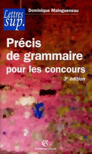 PRECIS DE GRAMMAIRE POUR LES CONCOURS