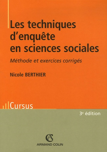 LES TECHNIQUES D'ENQUETE EN SCIENCES SOCIALES