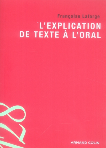 L'explication de texte à l'oral