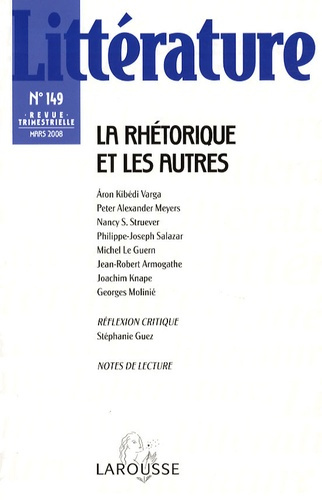 Littérature N° 149, Mars 2008 : La rhétorique et les autres