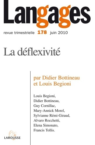 Langages N° 178, juin 2010 : La déflexivité