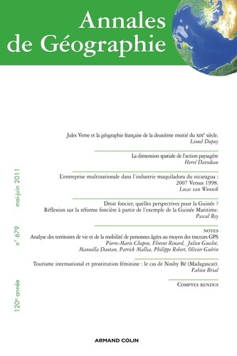 Annales de Géographie N° 679, Mai-juin 2011