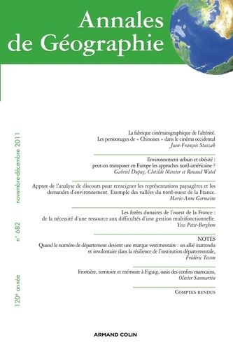 Annales de Géographie N° 682, Novembre-décembre 2011