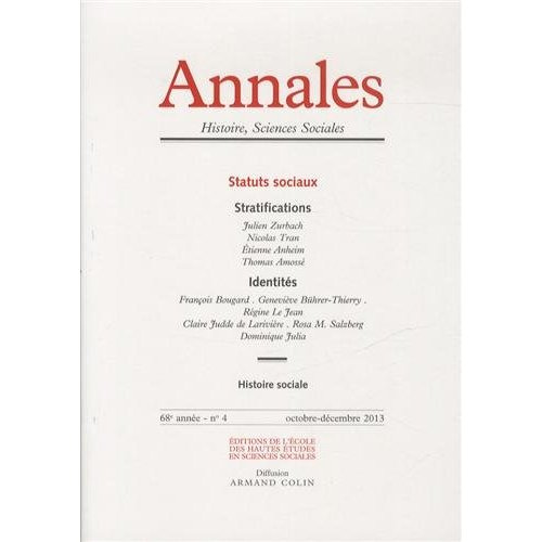 Annales Histoire, Sciences Sociales/42013/Statuts sociaux