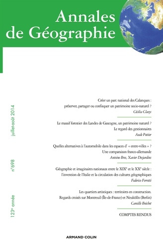 Annales de Géographie N° 698, Juillet-août 2014