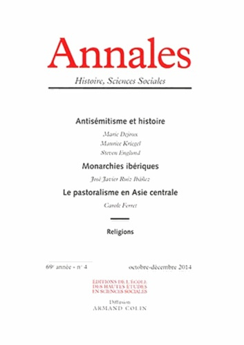 Annales Histoire, Sciences Sociales/6942014/Annales Histoire, Sciences Sociales Tome 6942014