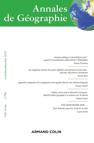Annales de Géographie N° 706 6/2015