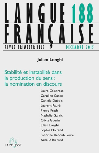 Langue française N° 188 4/2015