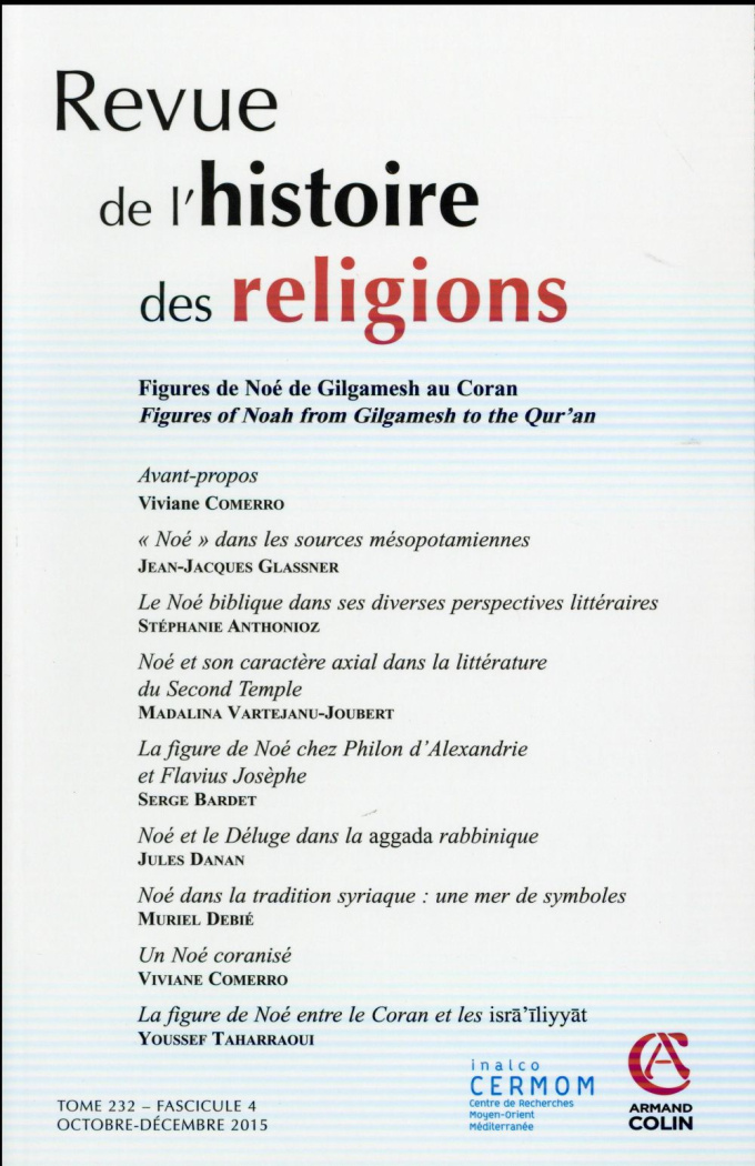 Revue de l'histoire des religions Tome 232 N° 4, 2015