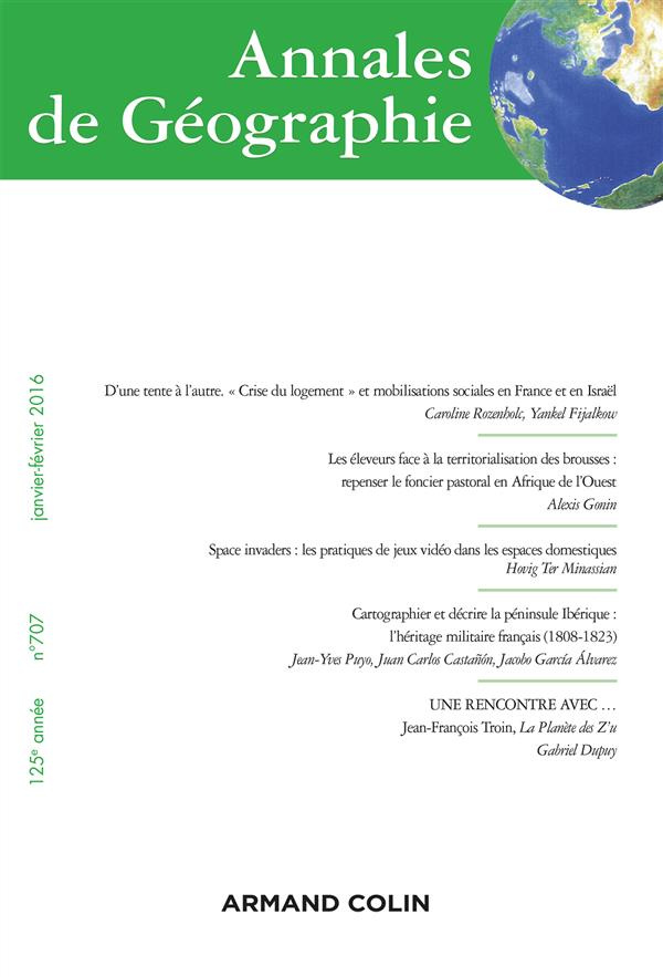 Annales de Géographie N° 707, 1/2016