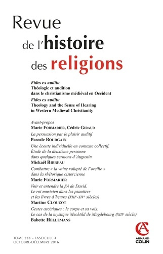 Revue de l'histoire des religions N° 4/2016