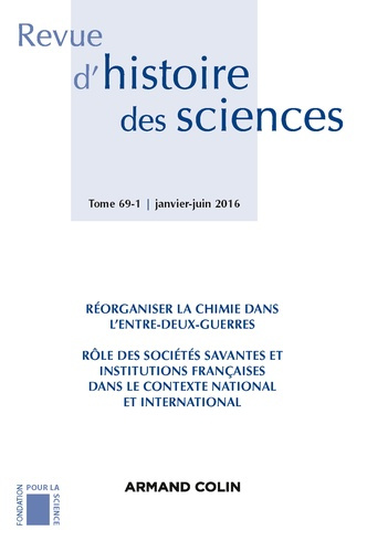 Revue d'histoire des sciences N° 1/2016