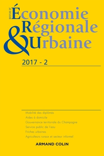 Revue d'économie régionale et urbaine N° 2/2017