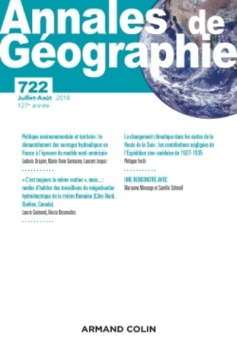 Annales de Géographie N° 722, 4/2018