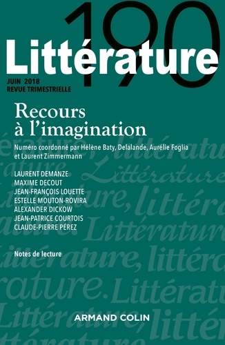 Littérature N° 189, mars 2018 : Déplacements