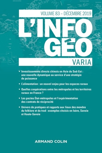 L'information géographique N° 83, décembre 2019 : Varia
