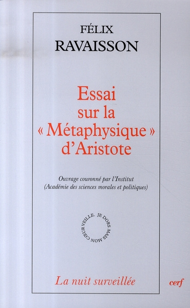 Essai sur la "métaphysique" d'Aristote