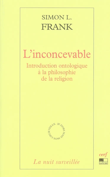 L'inconcevable. Introduction ontologique à la philosophie de la religion