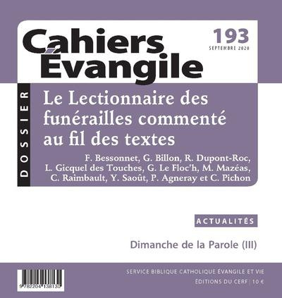 Cahiers Evangile N° 193, septembre 2020