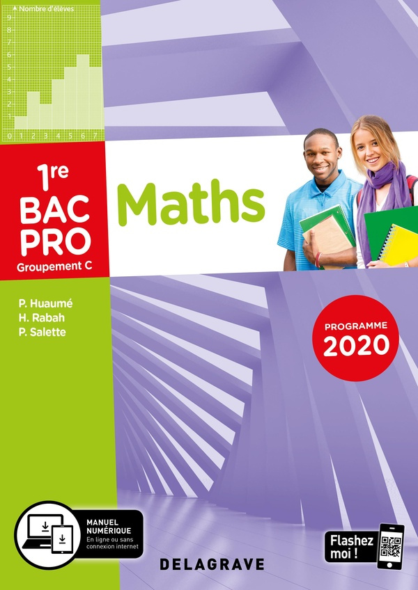 Maths 1re Bac Pro Groupement C . Manuel de l'élève, Edition 2020