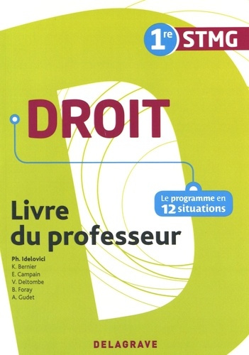 Droit 1re STMG. Livre du professeur