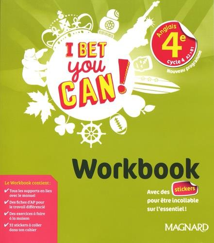 Anglais 4e cycle 4 A2>B1 I bet you can! Workbook, Edition 2019