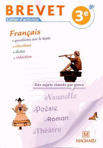 Français Brevet 3e. Cahier d'activités, Edition 2013