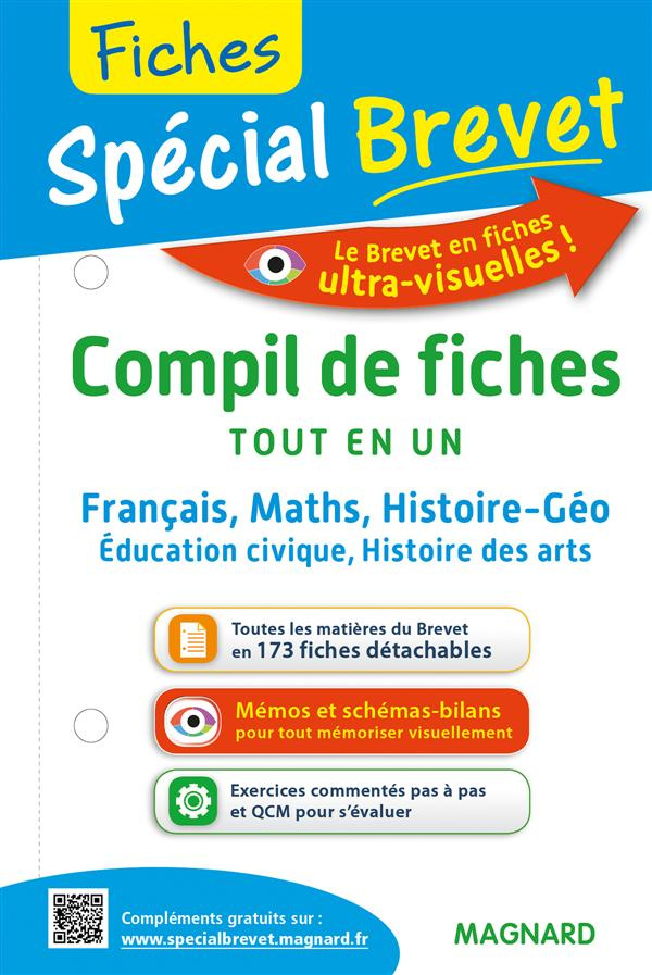 Compil de fiches Tout en un 3e. Français, maths, histoire-géo, éducation civique, histoire des arts