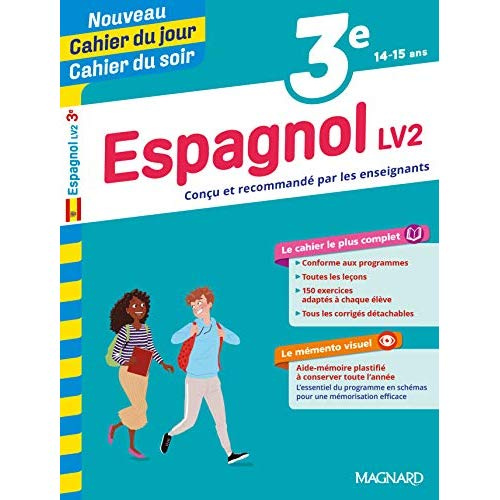 Cahier du jour/Cahier du soir Espagnol LV2 3e   mémento. Edition 2019