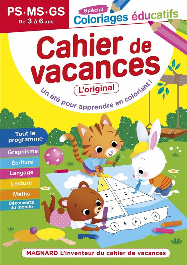 Cahier de vacances PS-MG-GS. Spécial coloriages éducatifs, Edition 2022