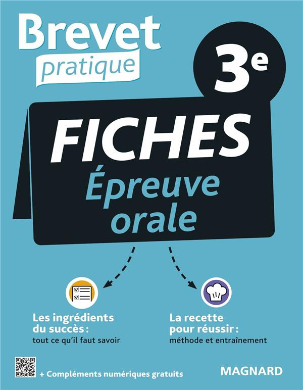 Fiches Epreuve Orale 3e. Edition 2022