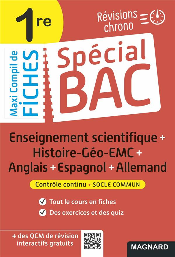Enseignement scientifique Histoire-Géo-EMC Anglais Espagnol Allemand 1re. Edition 2022