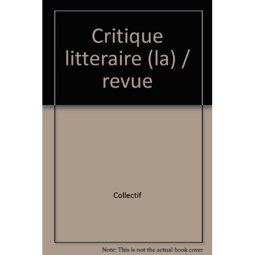 CRITIQUE LITTERAIRE REV