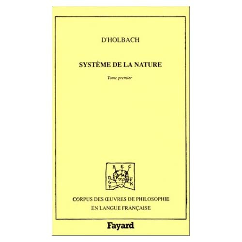 SYSTEME DE LA NATURE (1770)