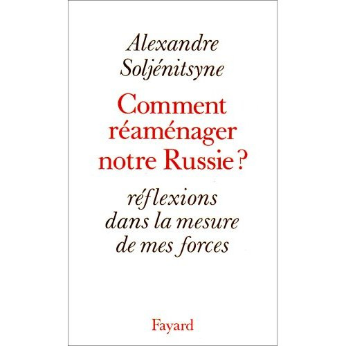 Comment réaménager notre Russie ? Réflexions dans la mesure de mes forces