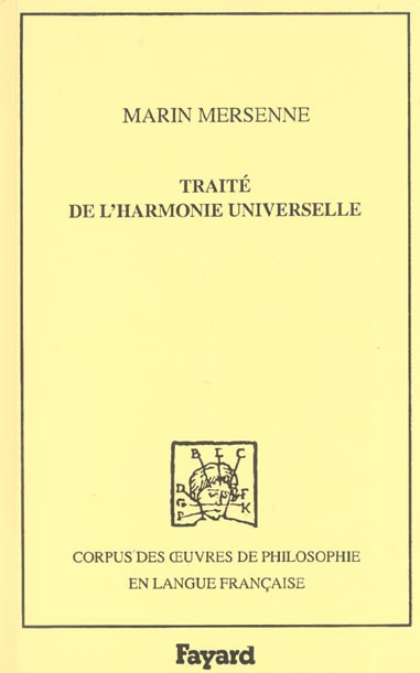 TRAITE DE L'HARMONIE UNIVERSELLE, 1627