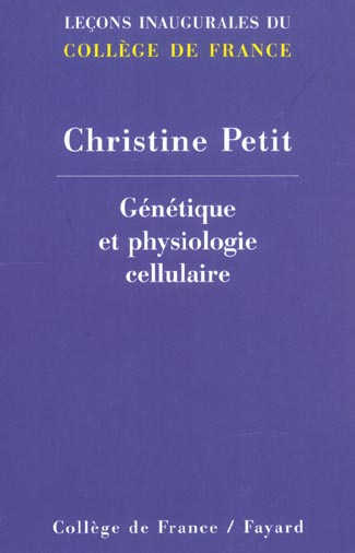 Chaire de génétique et physiologie cellulaire