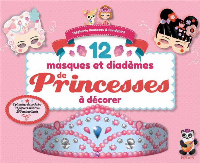 12 masques et diadèmes de Princesses à décorer