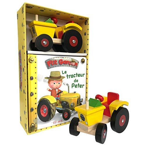 Le tracteur de Peter. Avec un tracteur en bois