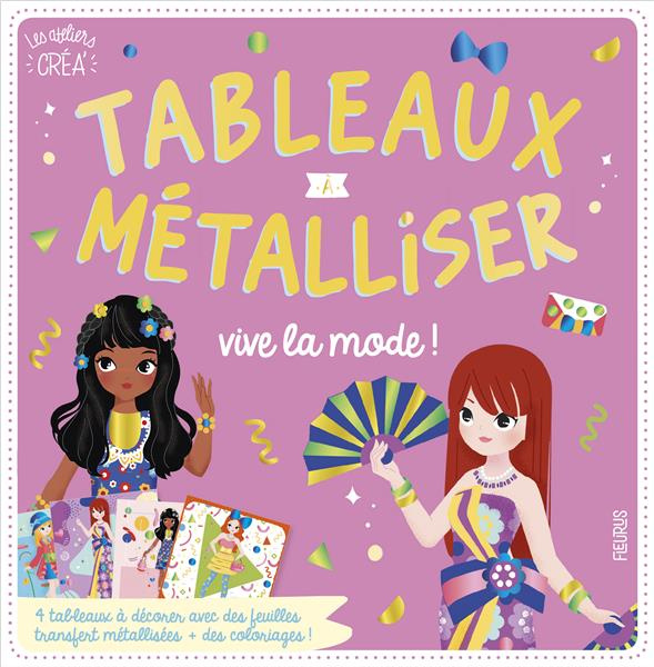 Tableaux à métalliser vive la mode ! 4 tableaux à décorer avec des feuilles transfert métallisées