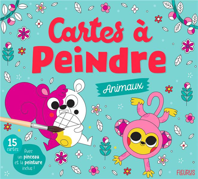 Cartes à peindre animaux. Avec un pinceau et la peinture inclus