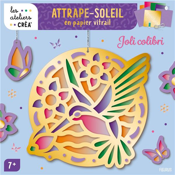 Attrape-soleil en papier vitrail. Joli colibri